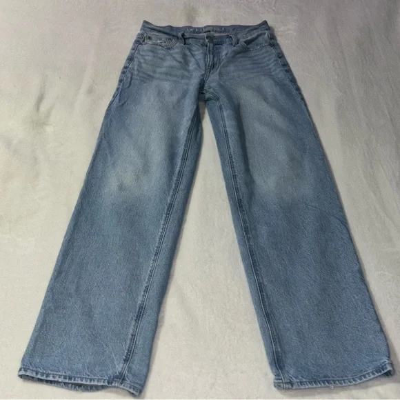 American Eagle Outfitters Mid-Light Wash Stovepipe Jeans Women’s Size 4 Long - Picture 1 of 7